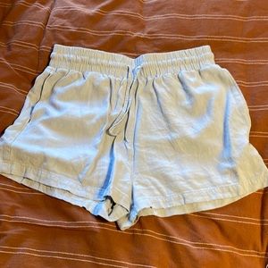 Blue drawstring shorts